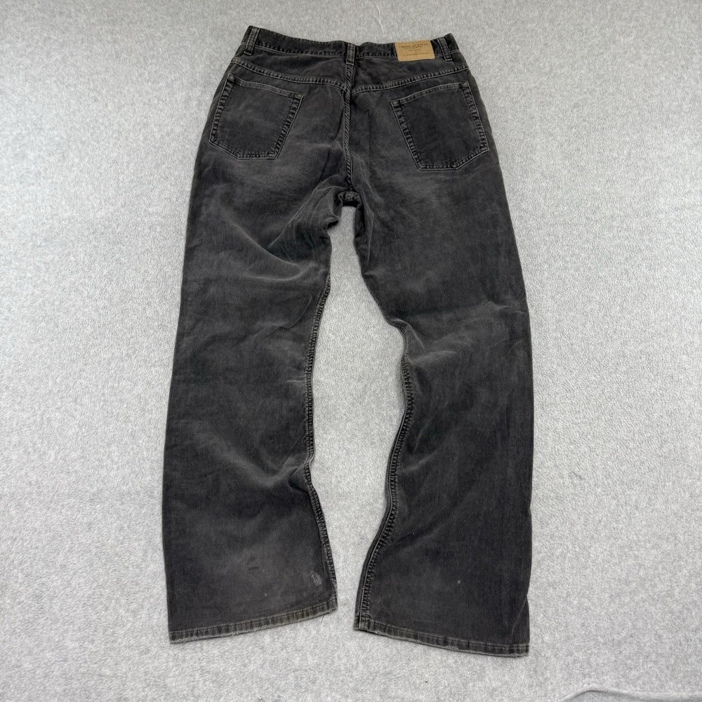 Vintage American Eagle Pants Mens 34x33 Black Corduroy Wide Leg Baggy Skater Y2K
